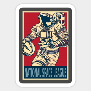 Astronaut Playing Football National Space League Sticker